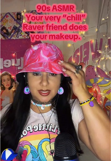 It’s 90s ASMR and your “chill” Raver friend helps you get ready. #asmrroleplay #y2k #asmrtriggers #fyp #asmrsounds #millennial #raver #pager #90snostalgia #90sthrowback #90s #asmrmakeupapplication