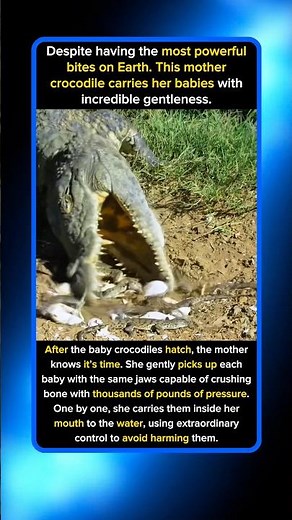 The Most Gentle Moment in Crocodile Life