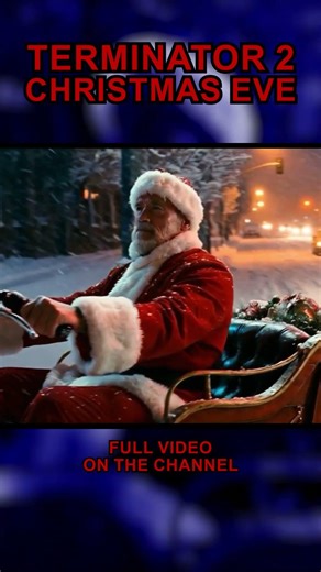 Santa T-800 and Krampus T-1000 are looking for John Connor. Christmas Terminator 2