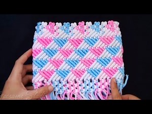 Tutorial DIY Tas Macrame Segitiga #handmade #macrame #diy