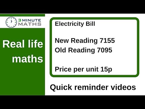 How to solve real life maths problems - electricity bill question