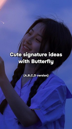 Cute Butterfly Signature Ideas for Aesthetic Videos