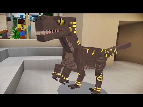 RAISING & TRAINING BABY RAPTORS! Jurassic World Minecraft DLC Gameplay
