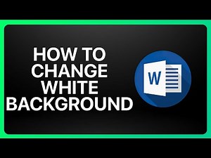 How To Change White Background In Microsoft Word Tutorial