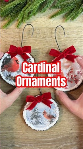 Cardinal ornaments. #christmasornament #cardinals #cardinalornaments