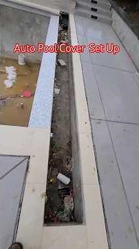 Automatic Pool Cover Set Up #pool #concrete #construction #diy #pentair #waterfeature #poolcover