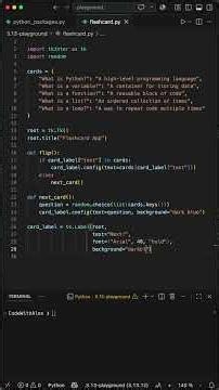 Flashcard App in 50 Lines - Python for Beginners