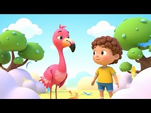 Five Silly Baby Flamingos Danced in a Row | Fun Kids Song | Nursery Rhymes