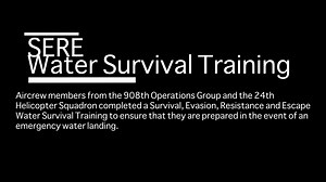 16K views · 377 reactions | 908th Flying Training Wing and 24th Helicopter Squadron airmen improved their water survival skills in Montgomery, Ala. From underwater helicopter departure to life raft deployment, this hands-on training ensures our airmen are prepared for any emergency. | U.S. Department of War | Facebook