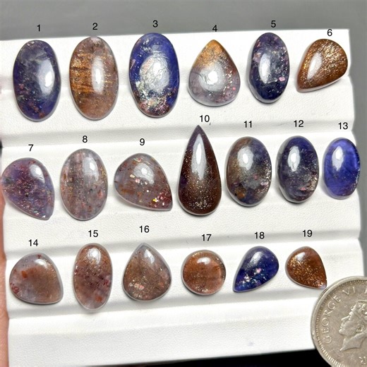 Iolite Sunstone Gemstone, 100% Natural Top Grade Quality Iolite Sunstone Cabochon Loose Gemstone for Making Jewelry - Etsy