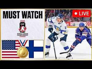 USA vs. FINLAND🥇 LIVE STREAM | IIHF Ice Hockey World Junior Championship 2025 | U20 | Watch Along