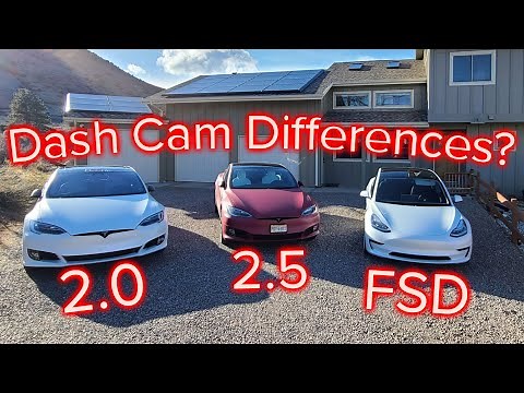 Tesla Dashcam Differences; Autopilot 2.0 vs 2.5 vs FSD!