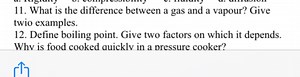 What is the difference between a gas and a vapour? Give two exa... | Filo