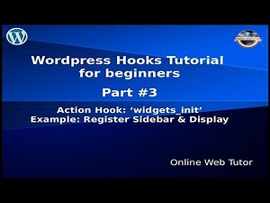 Wordpress Hooks Tutorial for beginners from scratch #3 Action hook "widgets_init" register widget
