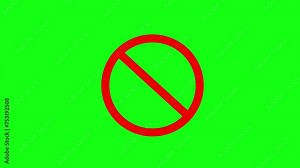 Banned stamp and hand stamping impact isolated animation. Stop sign red icon. warning or no entry forbidden circle and line symbol. Red ban banned, stop, no or restriction sign flat icon.