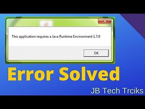 Java Runtime Environment Error Solved.