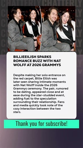 #BillieEilish Sparks Romance Buzz with Nat Wolff at 2026 Grammys