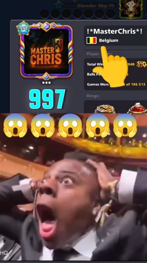I met a 997 level player in 8 ball pool#8ballpool #gaming