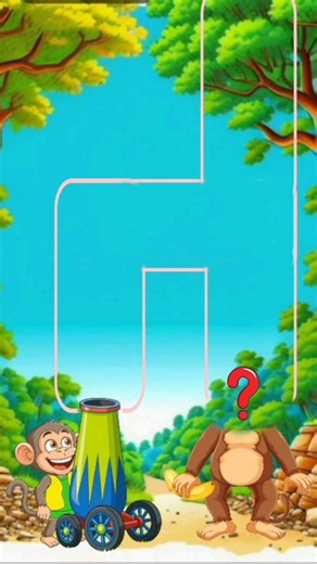 Monkey Cannon Face Match Game 🐒💥 | Funny Cartoon #shorts