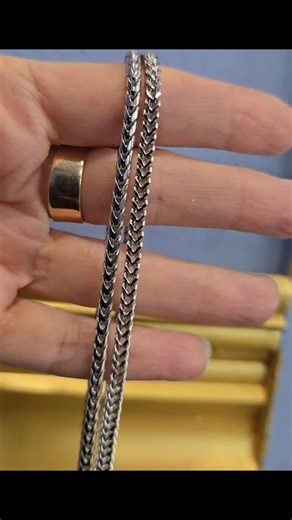 Lakein's Jewelers of Hamilton on Instagram: "14-karat White Gold Solid Franco Chains 24-inches with lobster claw clasp 3mm 35.76 grams $5,488 2.5mm 28.76 grams $4,582 . Ask us about special orders for you specific requests. We care about helping you In store purchase only . 410-426-6600 Store 443-996-2673 Cell www.lakeinsjewelersofhamilton.com . Open Tuesday through Thursday 10-5:30, Friday 10-6, and Saturday 10-4 for the Winter Hours until December Holiday Hours . #whitegold #Franco #love #love