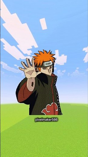 4 anime Minecraft pixel art makers #minecraft #shorts