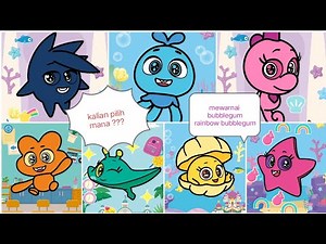 MEWARNAI SEMUA BUBBLEGUM MILIK SEMUA PUTRI RAINBOW, KALIAN PILIH YANG MANA ⁉️