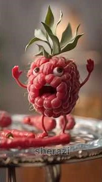 When a Raspberry Eats Chili Peppers 🌶️😂 | Funny Hyper-Realistic Animation in 8K #funny #reels
