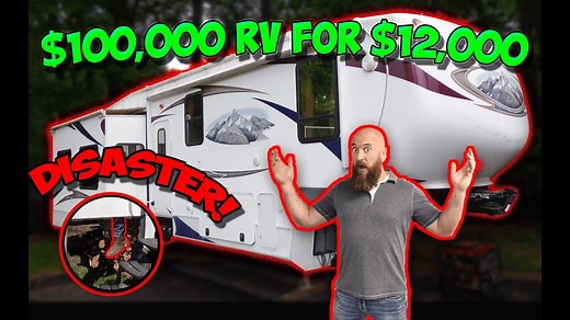 I bought a HUGE 5th wheel RV at a local auction for a good deal. I've never worked on an RV before and I may have made a $12,000 mistake ! In this episode we start repairing the RV by replacing the bedroom slide-out floor and tearing out all the fixtures and decor that need repaired or replaced. Make sure to watch the second episode of our RV build!! Replacing Water Damaged Bedroom Slide Out Floor TWICE ! in $12,000 Auction RV. Ep#2 https://www.youtube.com/watch?v=oZyHukslecI&t=437s Check out ou