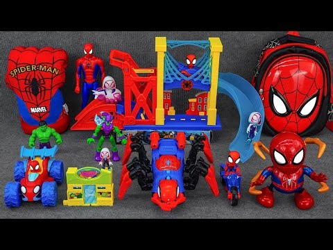Marvel Spiderman Toys Unboxing Review | LEGO Spin's Motorcycle 10424| Web Squad City Chase Playset