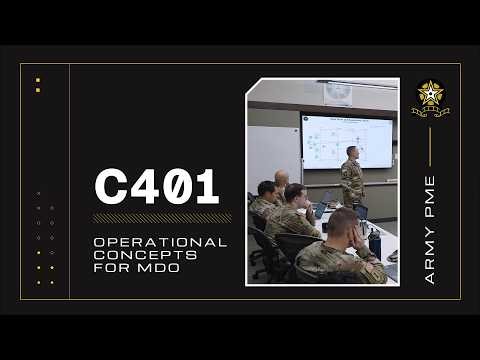 C401 - Operational Concepts for MDO