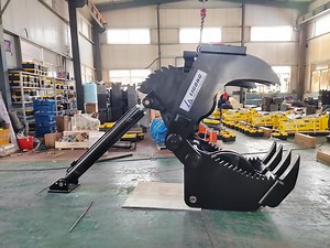 [Hot Item] Excavator Used Log Splitter, Wood Cutter, Log Shear with Rake