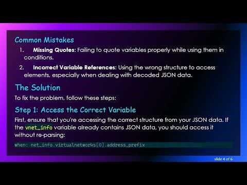 How to Correctly Compare Variables with String Values in Ansible Conditionals