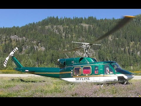 Bell 212 Helicopter Engine Startup and Takeoff