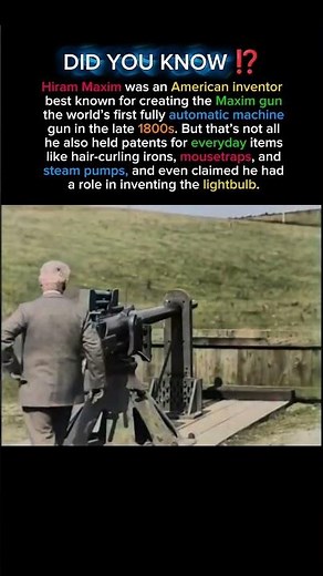 The Man Who Invented the First Machine Gun 😳 #shorts #history