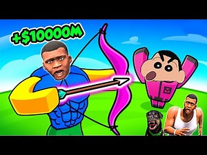 FRANKLIN BECOME WORLD BIGGEST BOW MASTER AND HUNT SHINCHAN in ROBLOX with CHOP | DREAM SQUAD