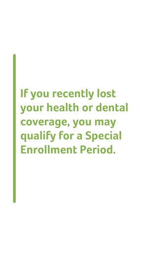 Losing health or dental coverage can be stressful, but we’re here to help. If you’ve experienced a Qualifying Life Event, you may be eligible for a Special Enrollment Period and will generally have 60 days to enroll in a health or dental plan. Don’t wait. Check if you qualify and get covered today. https://bit.ly/4a0THVu | Access Health CT