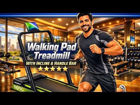 HADMAX Walking Pad Treadmill with Incline and Adjustable Handle Bar p