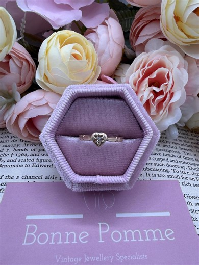 Vintage Solid 9ct Gold Heart Band Ring (size UK J 1/2, Era 1992). - Etsy