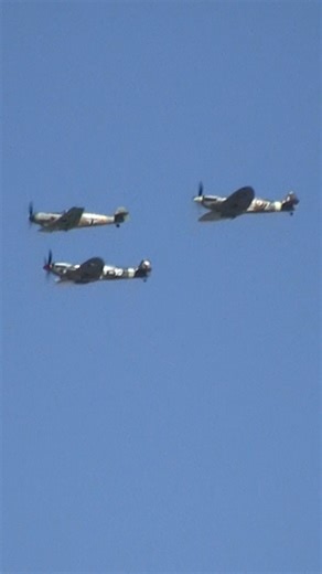 Messerschmitt Bf 109E3 (with DB601) and a Mk. Vc (near) and IXe (far) Spitfire getting into position for a pass down the runway about 15 years ago. Almost overnight Paine Field went from Warbird mecca to nothing. The late Paul Allen's museum hasn't flown anything in 4 years, and Historic Flight moved to Spokane then got permanently shut down and entire collection sold off. It sure was fun while it lasted, though! #warbirds #spitfire #bf109 #wwii #merlinengine #RRMerlin #benz #luftwaffe #aviation