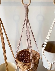 Macrame Plant Hanger No Tassel, Modern Hanging Planter With No Tail, Simple Rope Plant Holder, Indoor Air Plant Display - Etsy UK