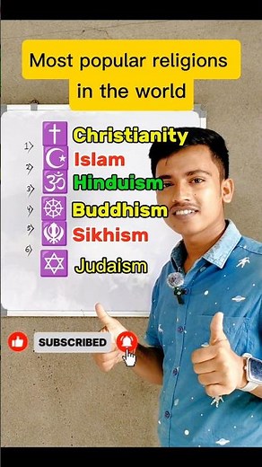 "Top 6 Religions of the World 🌍 l #religion#gk