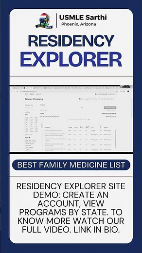 Residency Explorer | Best Family Medicine Program List | USMLE | Residency Match