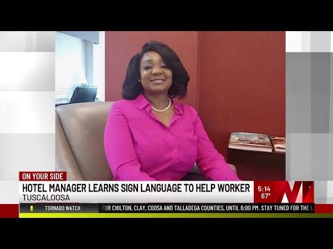 Tuscaloosa hotel manager learns sign language to help worker