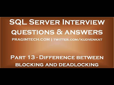 Difference between blocking and deadlocking