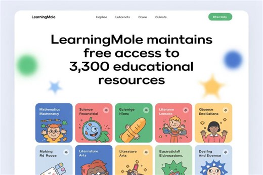LearningMole Maintains Free Access to 3,300 Educational Resources as Families Worldwide Navigate Economic Pressures