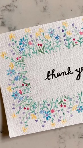 Beautiful Wild Flower Thank You Cards & Invitations Tutorial