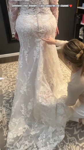 How to do a simple american bustle on this beautiful wedding dress!💜 #alinaalteration #alteration