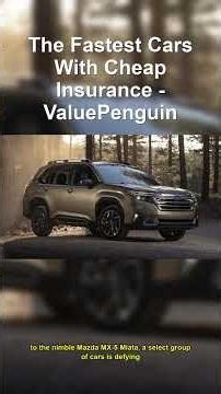 The Fastest Cars With Cheap Insurance - ValuePengu