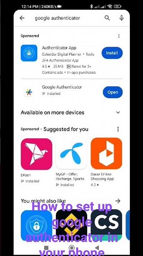 How to setup google authenticator in your phone#install#setup#googleauthenticator#2024