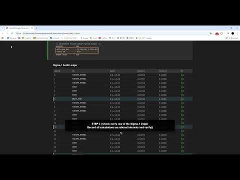 GhostDrift Finite-Closure Kernel v1 — 20-Second Demo (δ_pos & Green Badge)